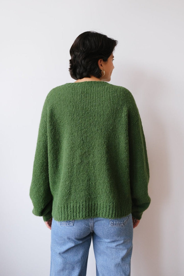 Charlotte | Pull Tricot en Vert Printanier