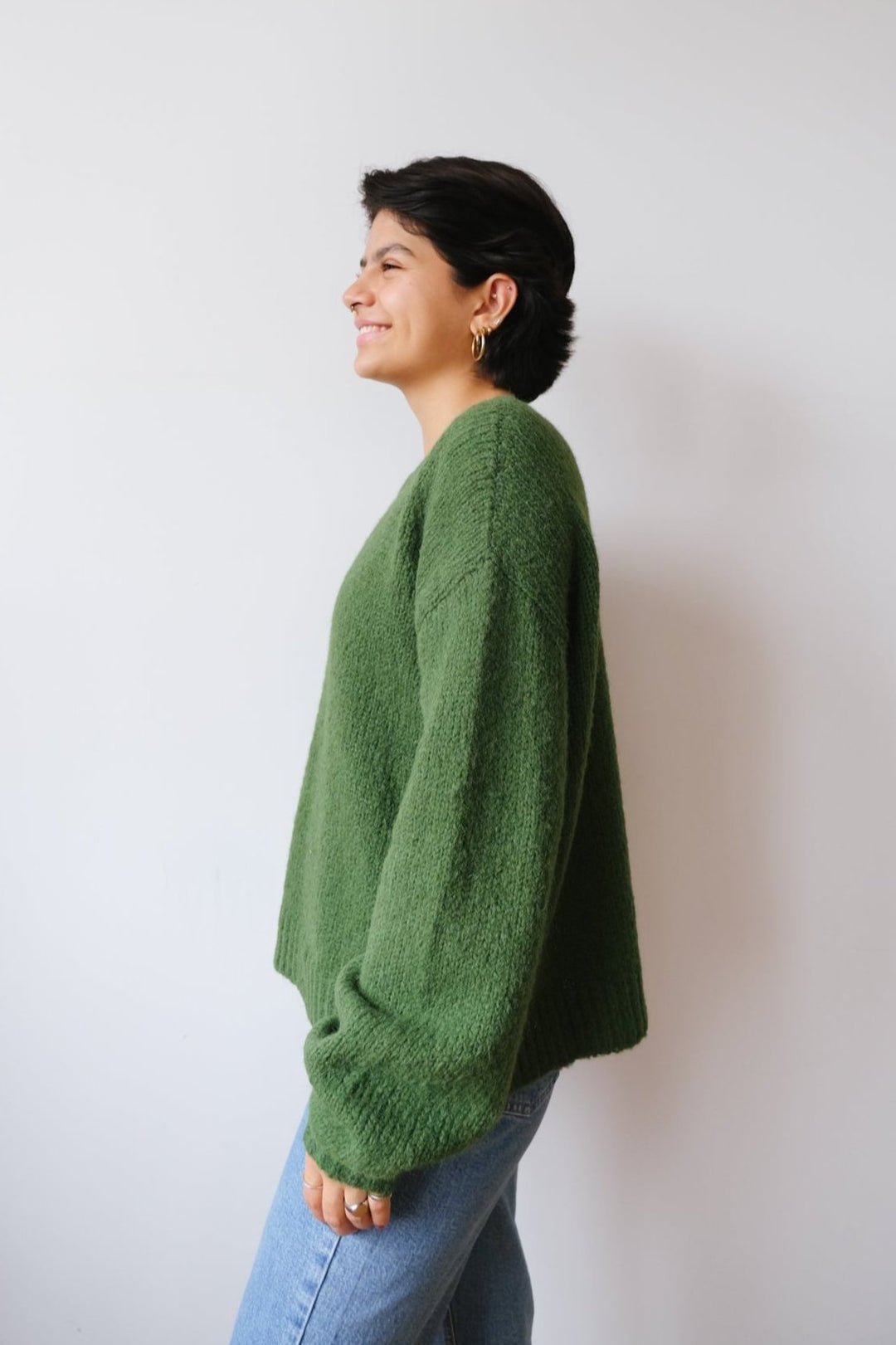 Charlotte | Pull Tricot en Vert Printanier