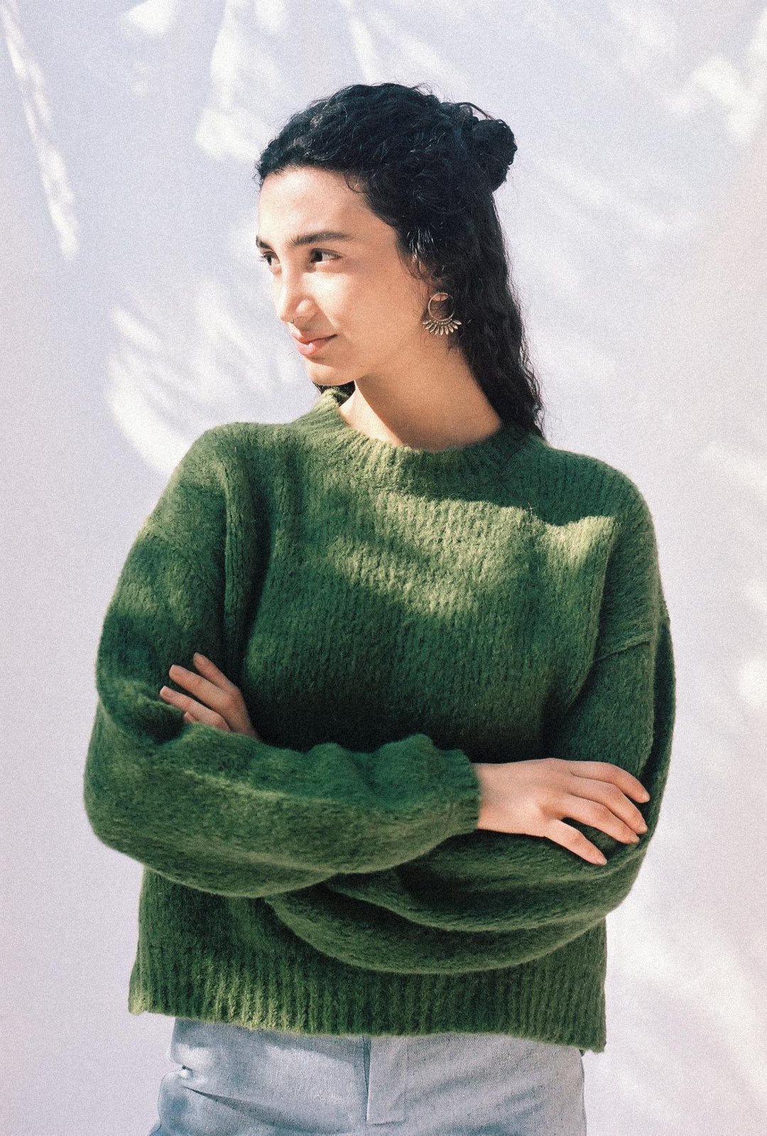 Charlotte | Pull Tricot en Vert Printanier