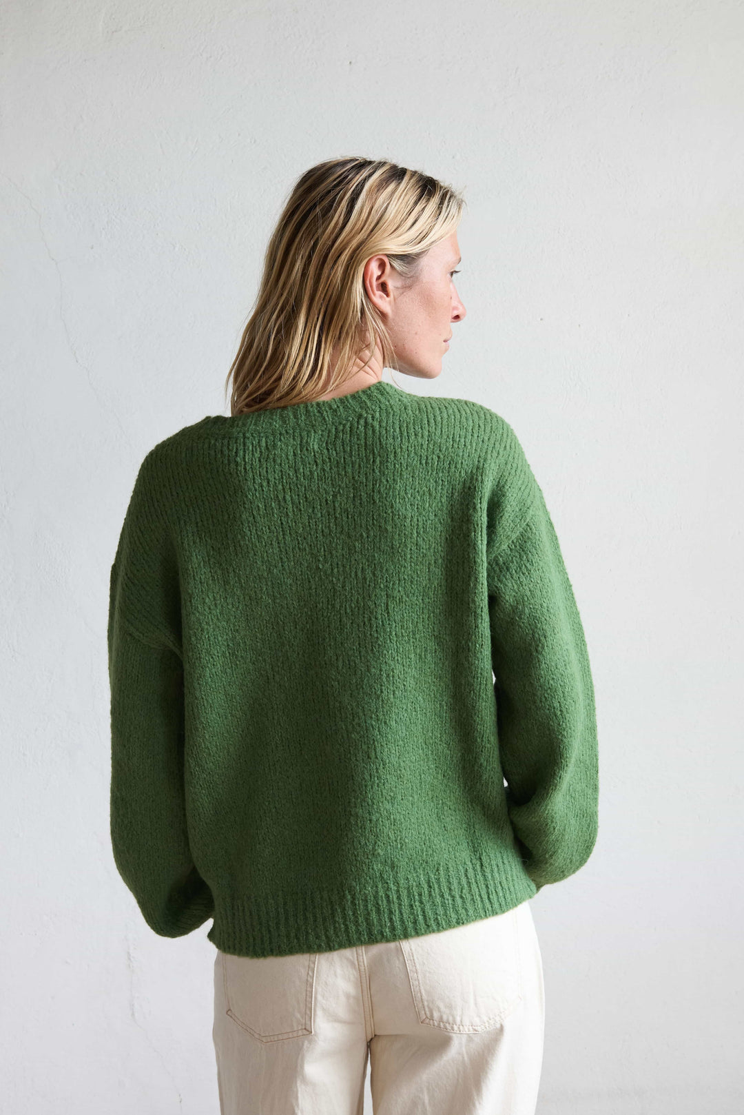 Charlotte | Pull Tricot en Vert Printanier